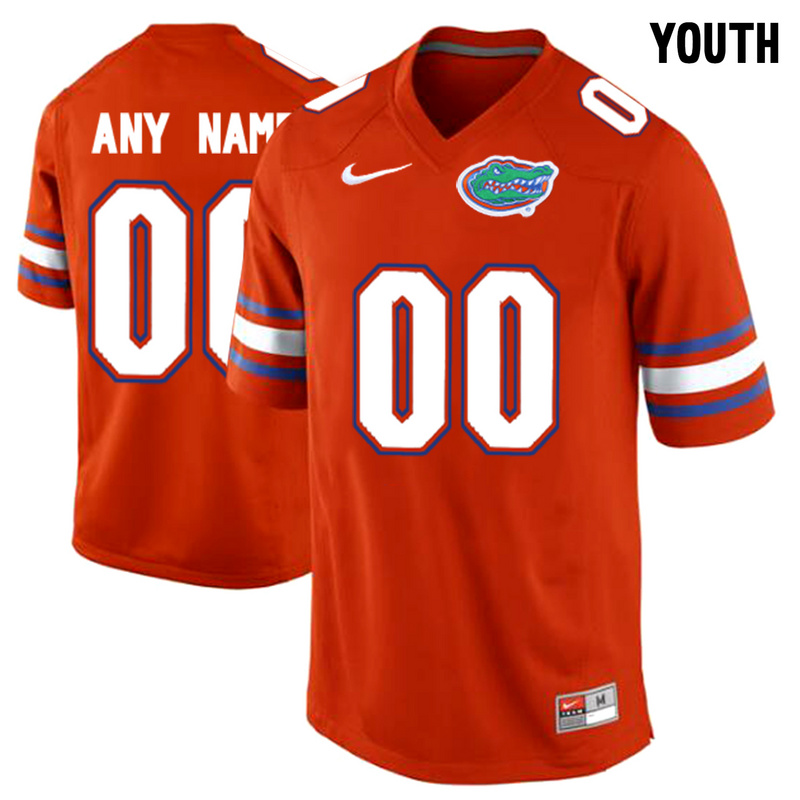 Youth Florida Gators Customized College Football Jersey  Orange->->Custom Jersey